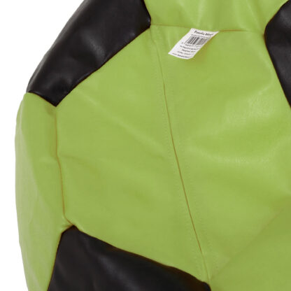Fotoliu tip minge Mondo Ball, Bean Bag, verde-negru, imitatie piele, 74 cm - imagine 4