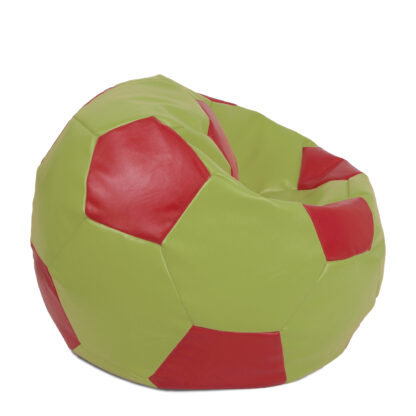 Fotoliu tip minge Mondo Ball, Bean Bag, verde-rosu, imitatie piele, 74 cm - imagine 2