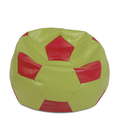 Fotoliu tip minge Mondo Ball, Bean Bag, verde-rosu, imitatie piele, 74 cm