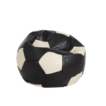 Fotoliu tip minge Baby Ball, Bean Bag, wenge-crem, imitatie piele, 59 cm