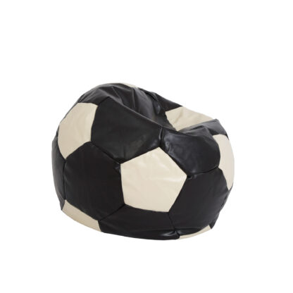 Fotoliu tip minge Baby Ball, Bean Bag, wenge-crem, imitatie piele, 59 cm - imagine 2