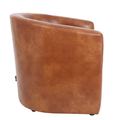Fotoliu Olga, cognac, piele ecologica, 68x68x68 cm - imagine 5