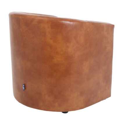 Fotoliu Olga, cognac, piele ecologica, 68x68x68 cm - imagine 6