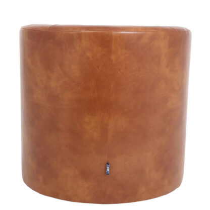 Fotoliu Olga, cognac, piele ecologica, 68x68x68 cm - imagine 2
