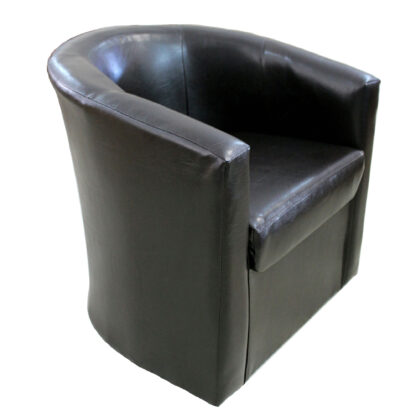 Fotoliu Olga, wenge, piele ecologica, 68x68x68 cm