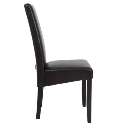 Scaun Olivia, piele ecologica, cadru wenge, culoare wenge, 47x100x60 cm - imagine 3