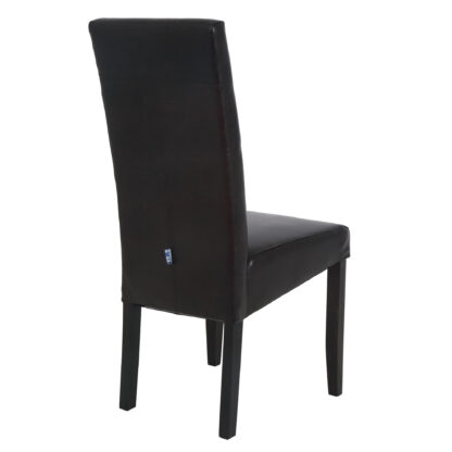 Scaun Olivia, piele ecologica, cadru wenge, culoare wenge, 47x100x60 cm - imagine 2