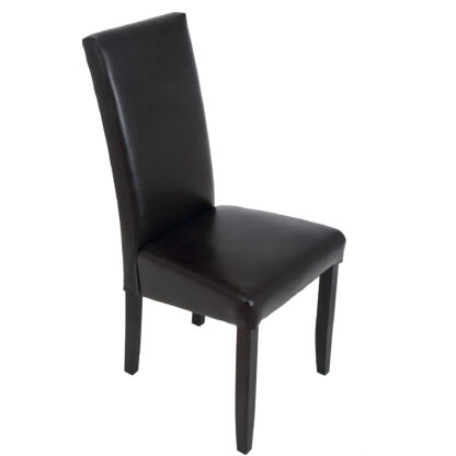 Scaun Olivia, piele ecologica, cadru wenge, culoare wenge, 47x100x60 cm - imagine 5