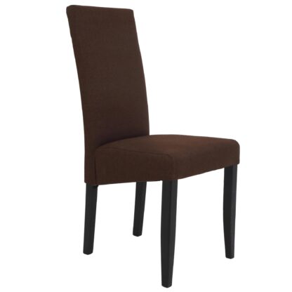 Scaun Olivia, stofa, cadru wenge, culoare maro, 47x100x60 cm