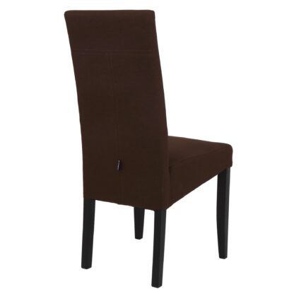 Scaun Olivia, stofa, cadru wenge, culoare maro, 47x100x60 cm - imagine 5