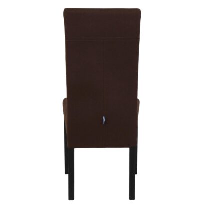Scaun Olivia, stofa, cadru wenge, culoare maro, 47x100x60 cm - imagine 4