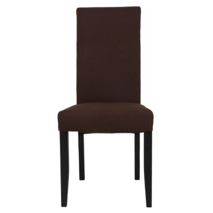 Scaun Olivia, stofa, cadru wenge, culoare maro, 47x100x60 cm - imagine 3