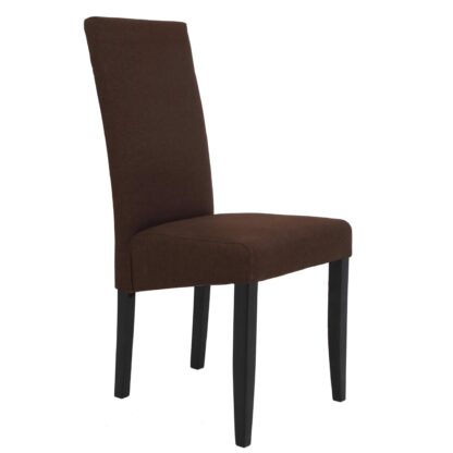 Scaun Olivia, stofa, cadru wenge, culoare maro, 47x100x60 cm - imagine 2