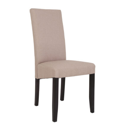 Scaun Olivia, stofa, cadru wenge, culoare bej, 47x100x60 cm - imagine 2