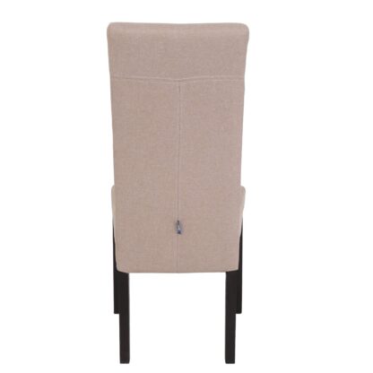 Scaun Olivia, stofa, cadru wenge, culoare bej, 47x100x60 cm - imagine 6
