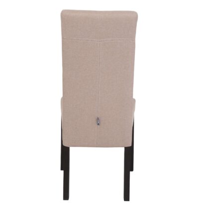 Scaun Olivia, stofa, cadru wenge, culoare bej, 47x100x60 cm - imagine 5