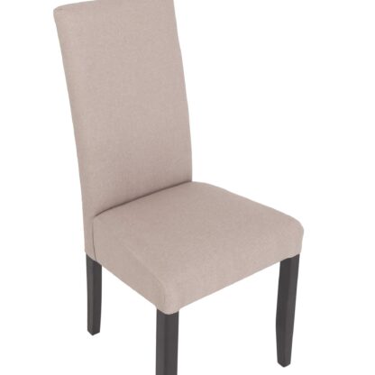 Scaun Olivia, stofa, cadru wenge, culoare bej, 47x100x60 cm - imagine 4