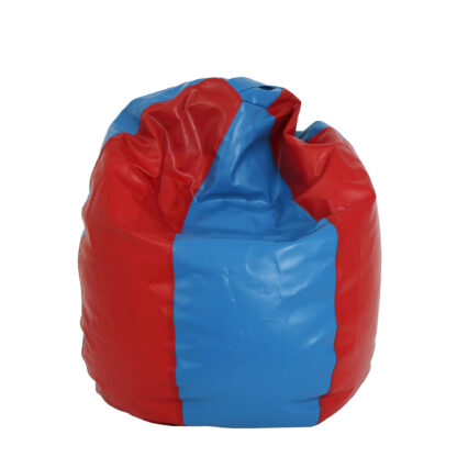 Fotoliu tip para Mara, Big Bean Bag, albastru-rosu, imitatie piele, 74 cm