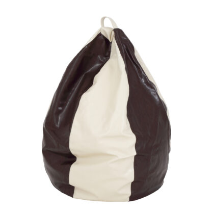 Fotoliu tip para Mara, Big Bean Bag, crem-maro, imitatie piele, 74 cm