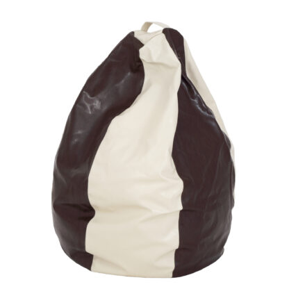 Fotoliu tip para Mara, Big Bean Bag, crem-maro, imitatie piele, 74 cm - imagine 4