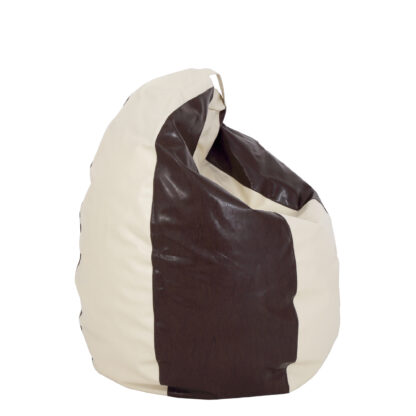 Fotoliu tip para Mara, Big Bean Bag, crem-maro, imitatie piele, 74 cm - imagine 6