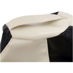Fotoliu tip para Mara, Big Bean Bag, crem-negru, imitatie piele, 74 cm - imagine 5