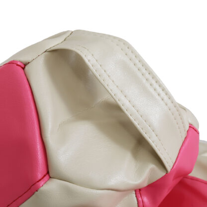 Fotoliu tip para Mara, Big Bean Bag, crem-roz, imitatie piele, 74 cm - imagine 5