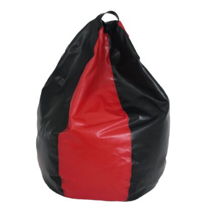 Fotoliu tip para Mara, Big Bean Bag, rosu-negru, imitatie piele, 74 cm