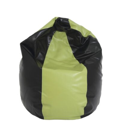 Fotoliu tip para Mara, Big Bean Bag, verde-negru, imitatie piele, 74 cm - imagine 4
