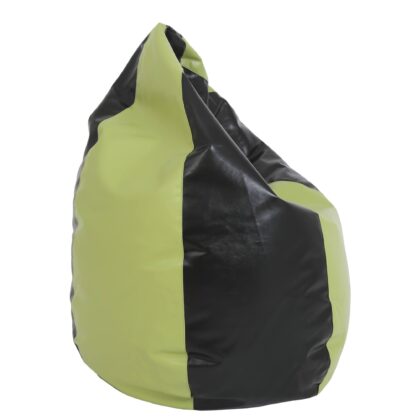 Fotoliu tip para Mara, Big Bean Bag, verde-negru, imitatie piele, 74 cm - imagine 3