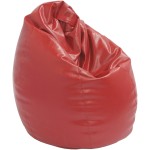 Fotoliu tip para Mara, Big Bean Bag, rosu, imitatie piele, 74 cm - imagine 3