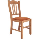 Scaun Silvana, stofa, cadru cires, culoare caramiziu, 44x96x49 cm - imagine 3