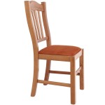 Scaun Silvana, stofa, cadru cires, culoare caramiziu, 44x96x49 cm - imagine 4
