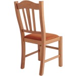 Scaun Silvana, stofa, cadru cires, culoare caramiziu, 44x96x49 cm - imagine 5