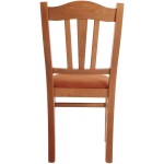 Scaun Silvana, stofa, cadru cires, culoare caramiziu, 44x96x49 cm - imagine 6