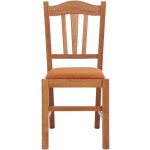 Scaun Silvana, stofa, cadru cires, culoare caramiziu, 44x96x49 cm - imagine 2