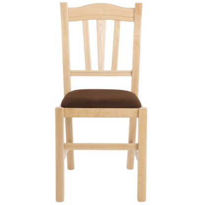 Scaun Silvana, stofa, cadru natur, culoare maro inchis, 44x96x49 cm - imagine 5