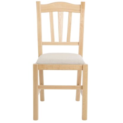 Scaun Silvana, stofa, cadru natur, culoare crem, 44x96x49 cm - imagine 4