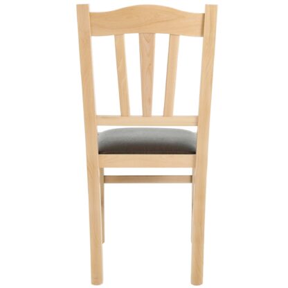Scaun Silvana tapitat, cadru natur, imitatie piele maro, 96x44x49 cm - imagine 4