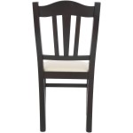 Scaun Silvana, piele ecologica, cadru wenge, culoare crem, 44x96x49 cm - imagine 4