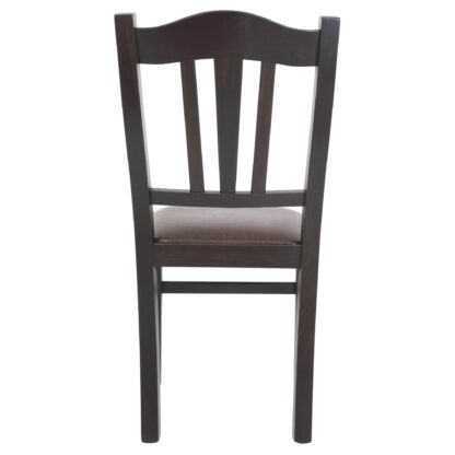 Scaun Silvana, piele ecologica, cadru wenge, culoare maro, 44x96x49 cm - imagine 4