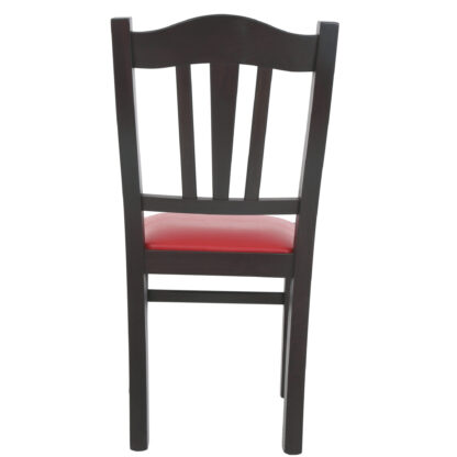 Scaun Silvana, piele ecologica, cadru wenge, culoare rosu, 44x96x49 cm - imagine 2