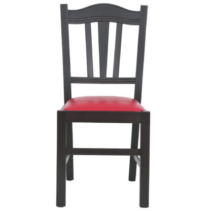 Scaun Silvana, piele ecologica, cadru wenge, culoare rosu, 44x96x49 cm - imagine 3