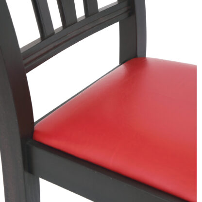 Scaun Silvana, piele ecologica, cadru wenge, culoare rosu, 44x96x49 cm - imagine 4