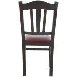 Scaun Silvana, piele ecologica, cadru wenge, culoare visiniu, 44x96x49 cm - imagine 4