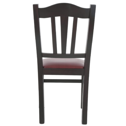 Scaun Silvana, piele ecologica, cadru wenge, culoare visiniu, 44x96x49 cm - imagine 4