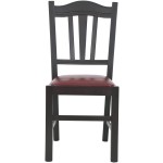 Scaun Silvana, piele ecologica, cadru wenge, culoare visiniu, 44x96x49 cm - imagine 5