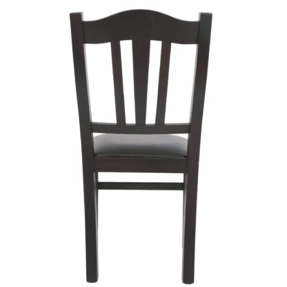 Scaun Silvana, piele ecologica, cadru wenge, culoare wenge, 44x96x49 cm - imagine 4
