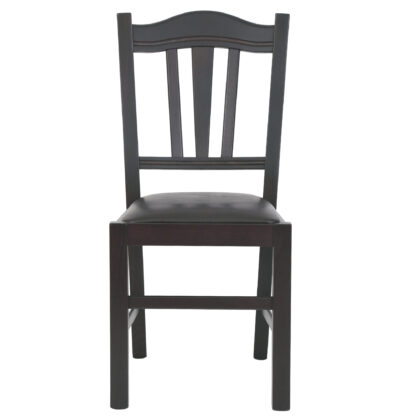 Scaun Silvana, piele ecologica, cadru wenge, culoare wenge, 44x96x49 cm - imagine 5