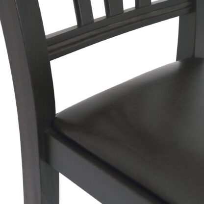 Scaun Silvana, piele ecologica, cadru wenge, culoare wenge, 44x96x49 cm - imagine 6